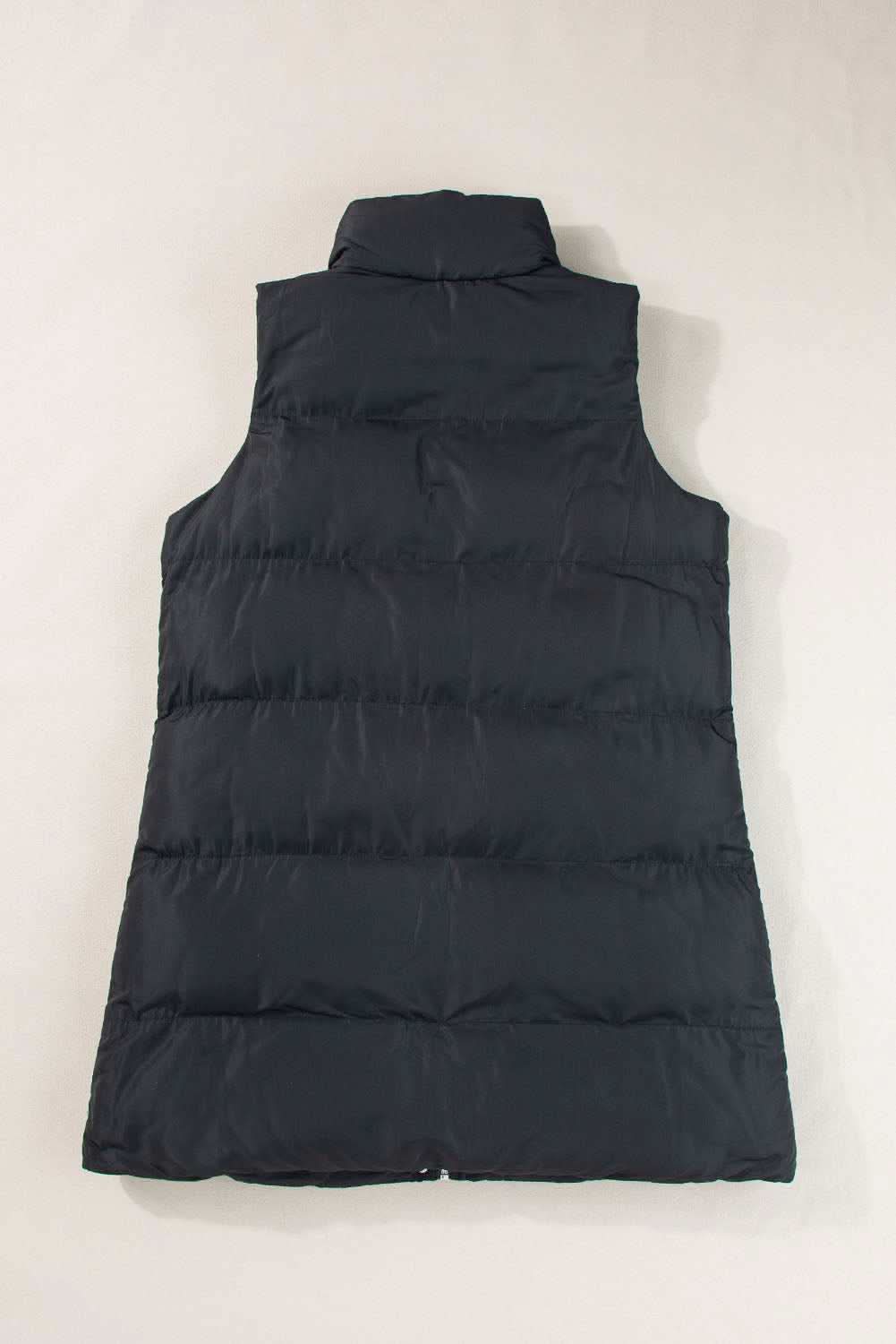 Black longline windproof vest - Love Salve